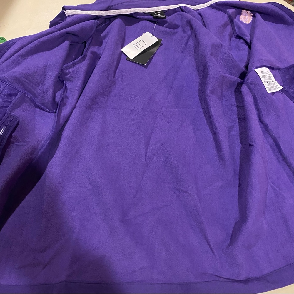 Louisiana State Tigers Jacket Women's Large Purple NikeFull Zip Sideline LSU New - Picture 5 of 8